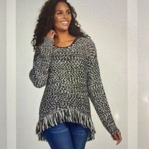 Tribal Fringed Sweater- size XXL